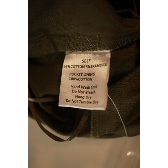 Mod Ref Womens Pants Green Straight Utility Cargo Cropped Stretch Size Small - Picture 10 of 10